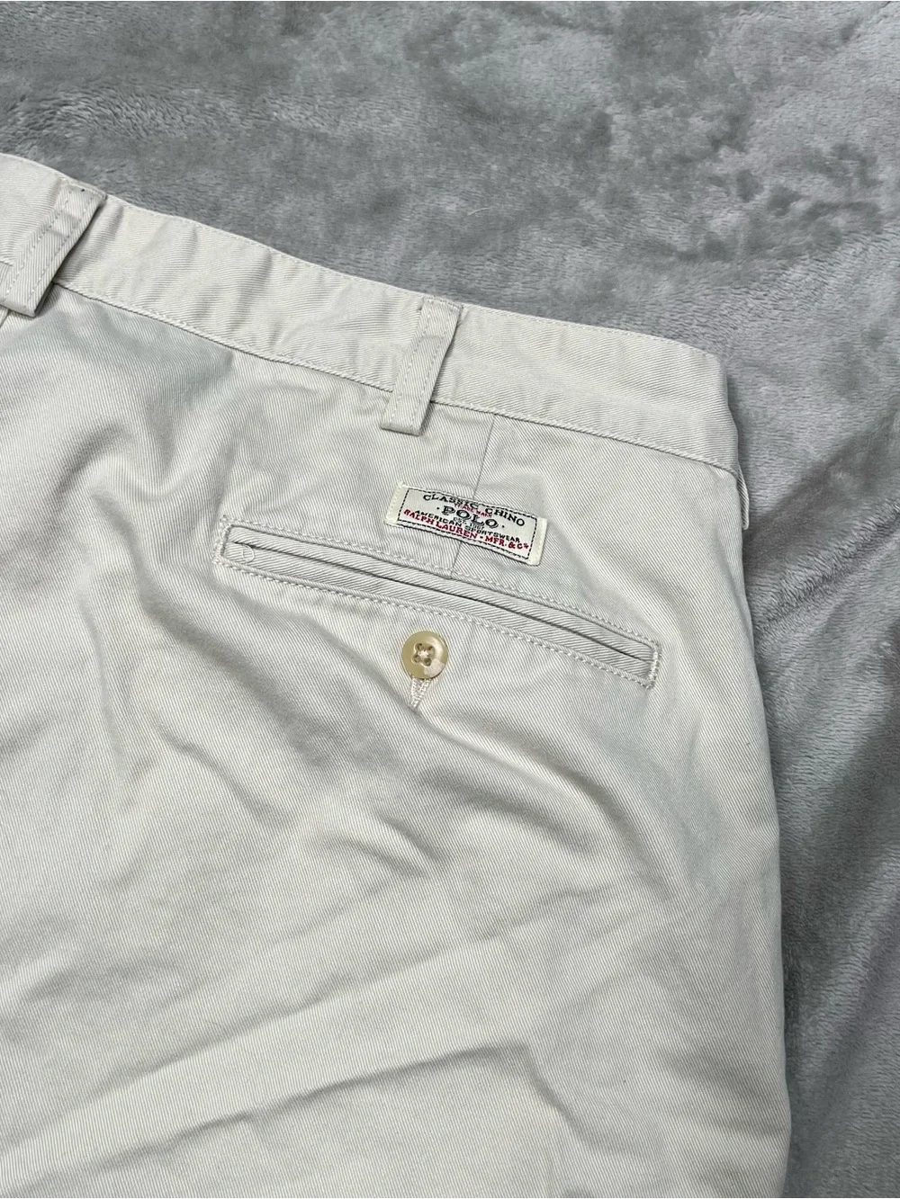 Vintage Polo Ralph Lauren Andrew Shorts Mens 35 Beige Pleated Preppy Baggy Y2K